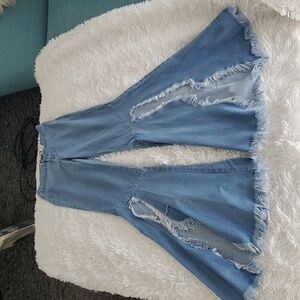 BOHO HIGHWAISTED EXTREME BELL BOTTOM JEANS 25